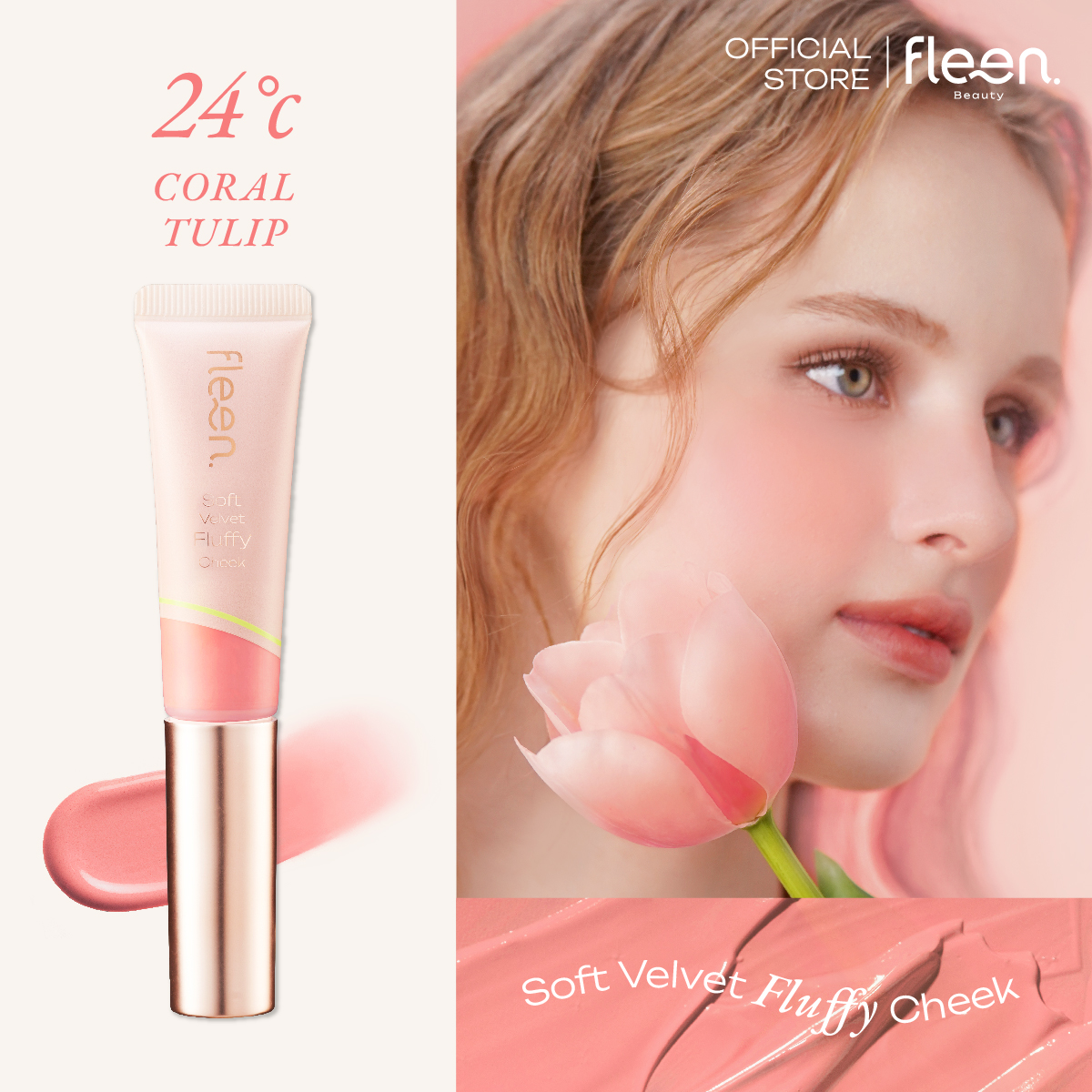 Fleen Beauty Soft Velvet Fluffy Cheek | บลัชออน