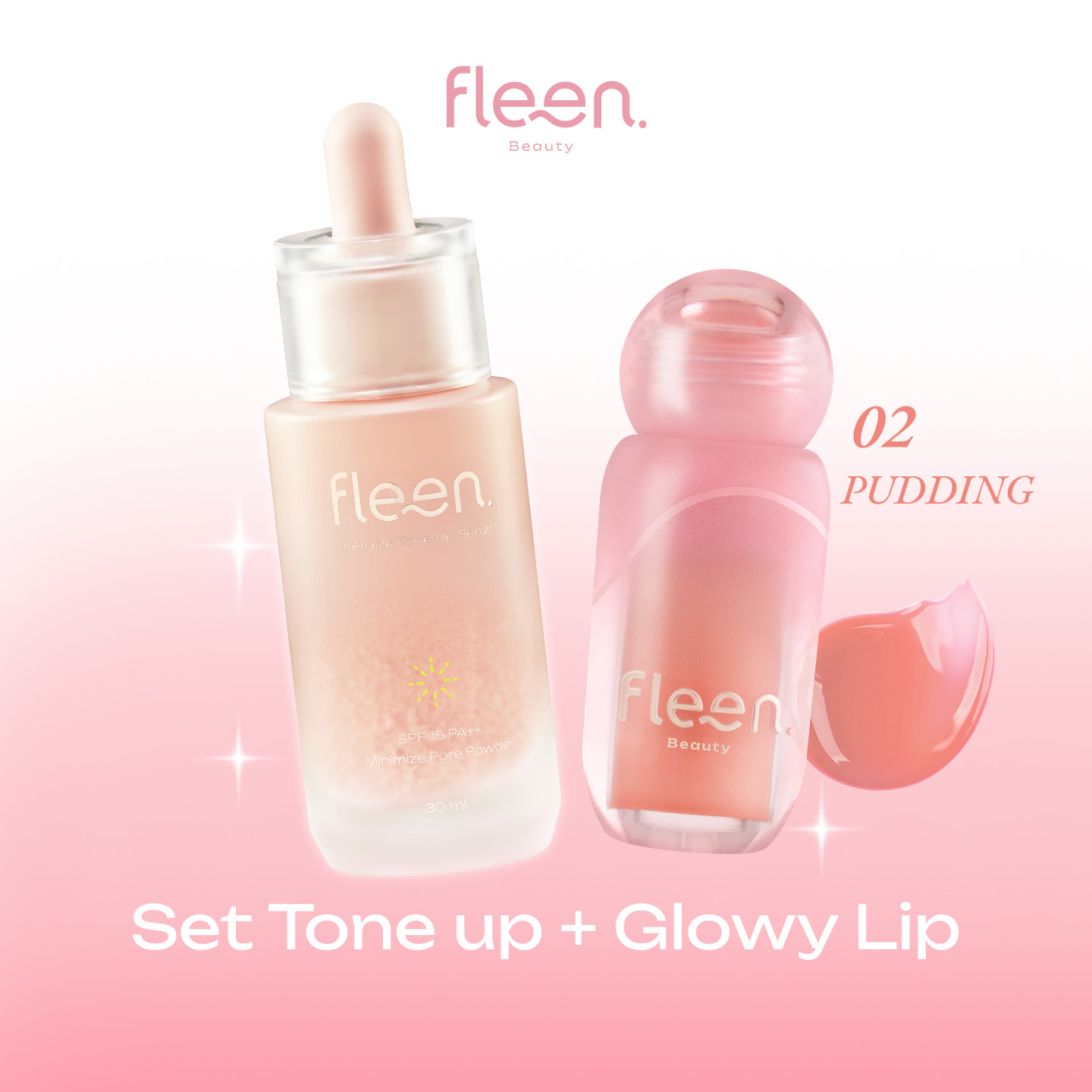 Energize Tone Up Serum + Glowy Lip | โทนอัพเซรั่ม + โกลวี่ ลิป
