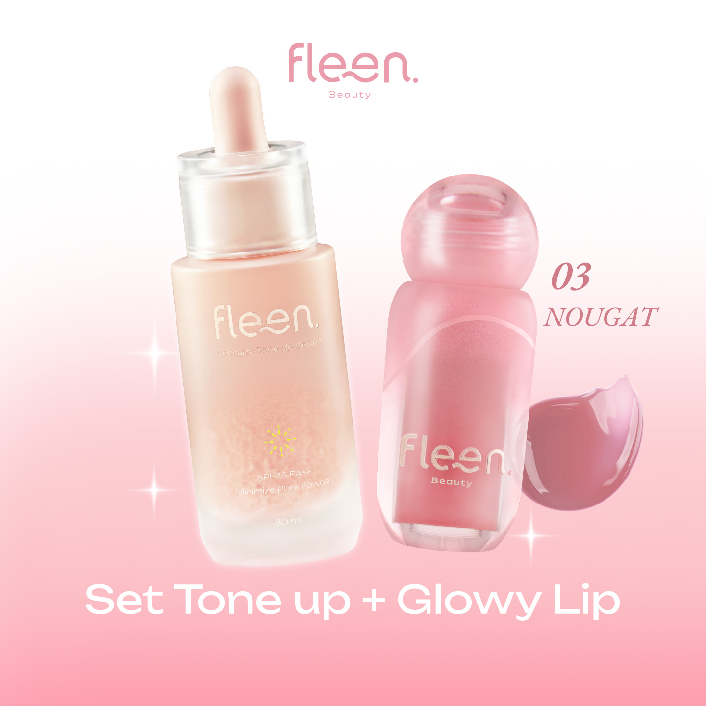 Energize Tone Up Serum + Glowy Lip | โทนอัพเซรั่ม + โกลวี่ ลิป