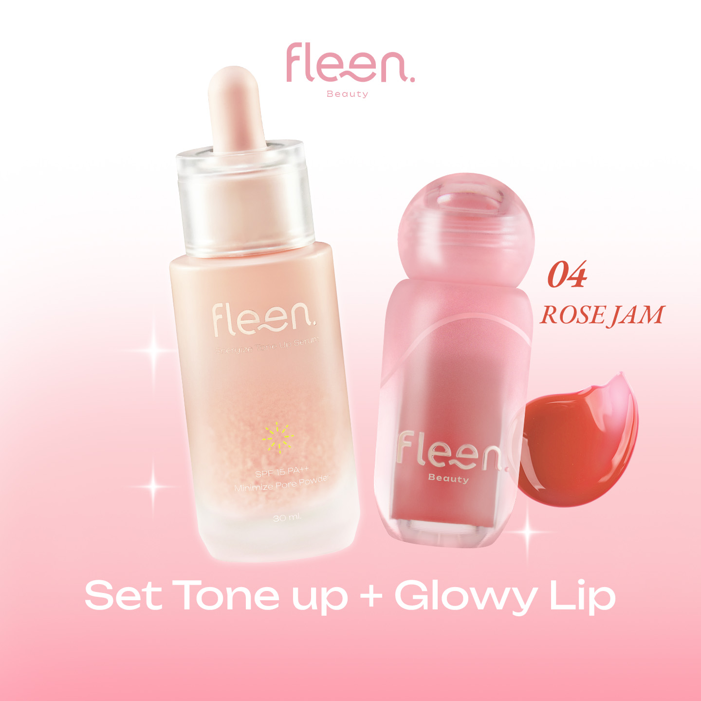 Energize Tone Up Serum + Glowy Lip | โทนอัพเซรั่ม + โกลวี่ ลิป