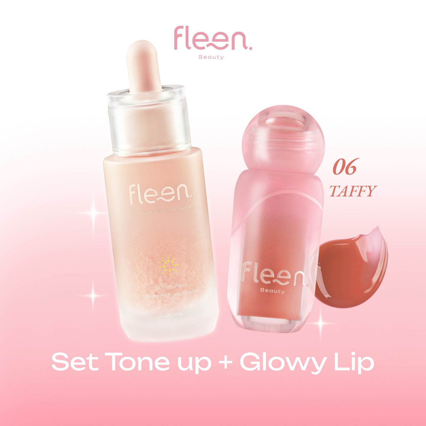 Energize Tone Up Serum + Glowy Lip | โทนอัพเซรั่ม + โกลวี่ ลิป